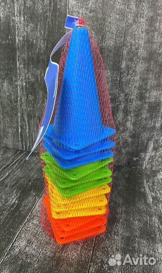 Конус фишка разметочная 4-х цветов(набор 12шт.)