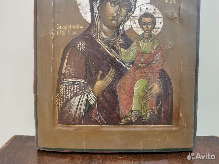 Икона Смоленская Богородица 19 век ковчег Москва