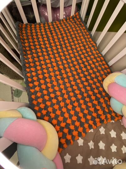 Плед детский вязаный ручная работа