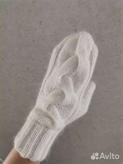 Варежки из пуха норки