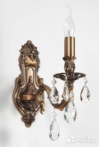 Бра настенный металлический классика 1 лампа Е14