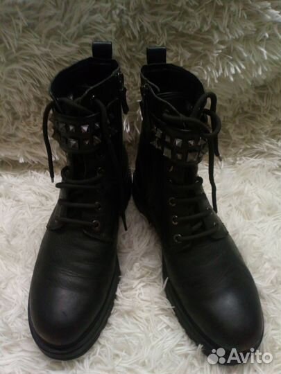 Tamaris женские черные кожаные ботинки р.38