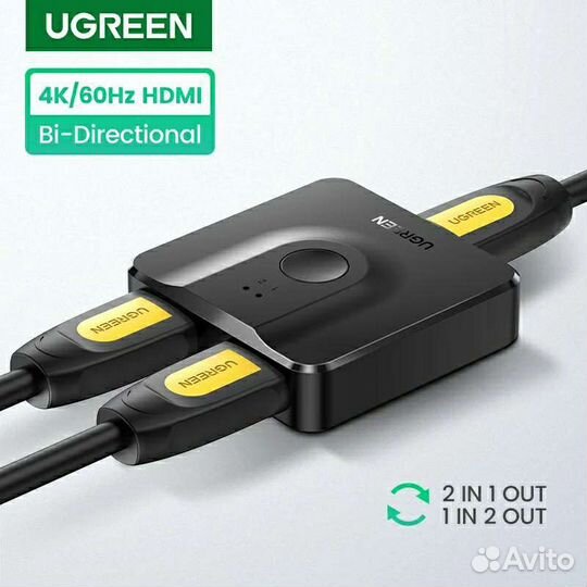 Ugreen hdmi сплиттер (новый) 4К 60Гц