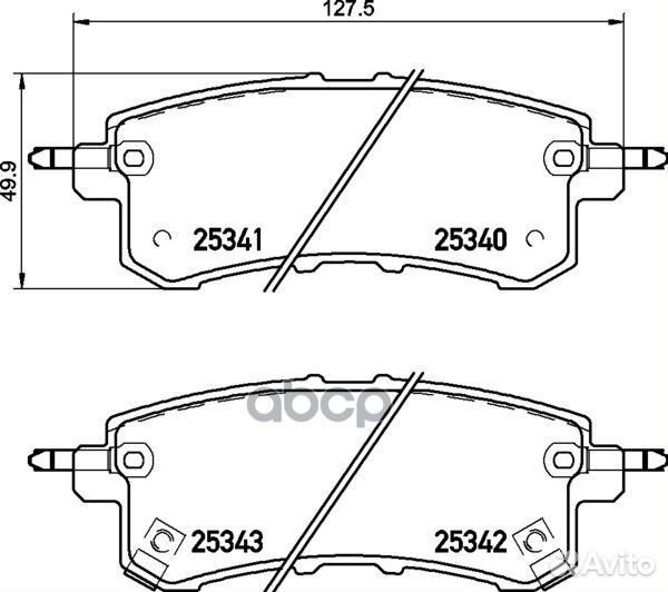 Колодки тормозные дисковые зад NP2019 nissh