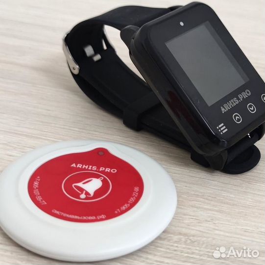 Влагозащищенный пейджер, кнопка вызова официанта