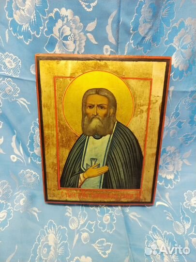 Старинные иконы 19 век св Серафим