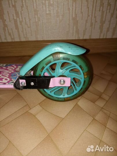 Самокат двухколесный детский Barbie