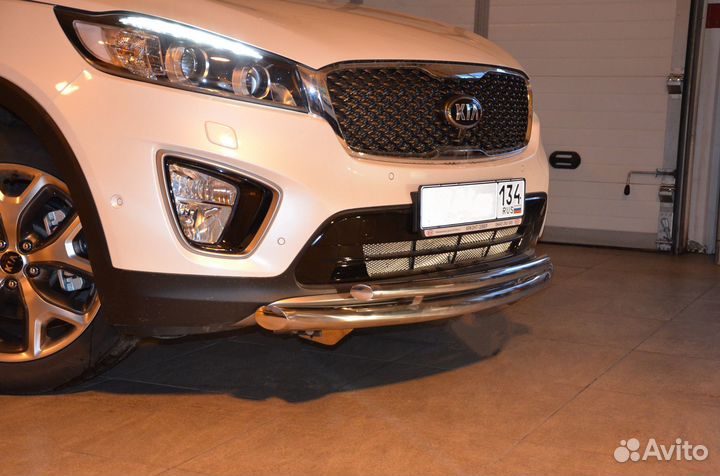 KIA Sorento Prime 2015 Защита переднего бампера