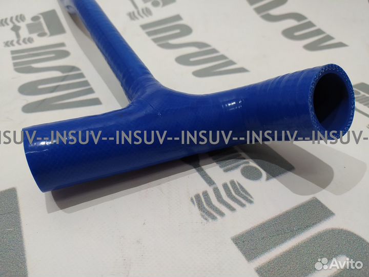 Патрубок охлаждения Шеви нива 2123 тройник,силикон