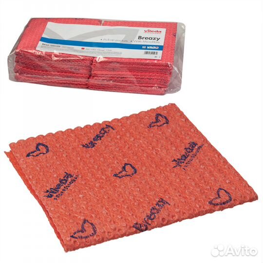 Салфетка Vileda Бризи, красный (10 шт/уп), арт. 16
