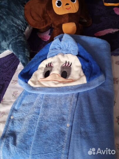 Полотенце для детей с мультяшным капюшоном
