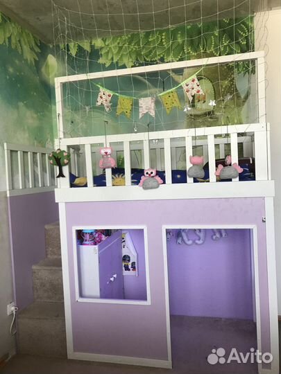 Детская кровать домик с матрасом