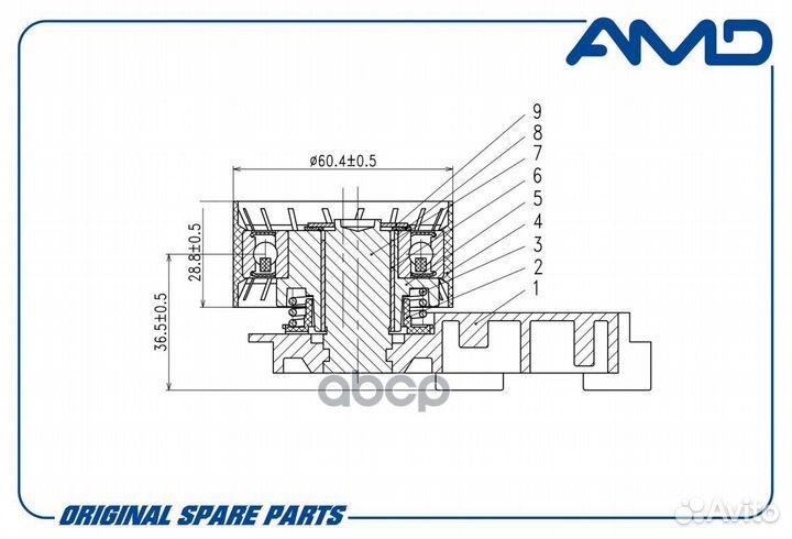 Ролик грм натяжной AMD50550 AMD50550 AMD