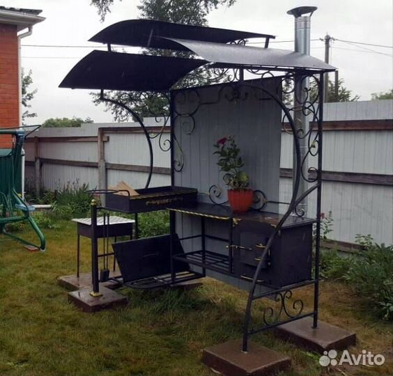 Мангал с печкой