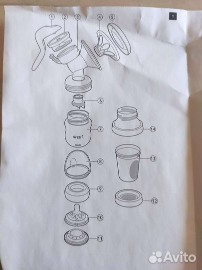 Молокоотсос avent ручной