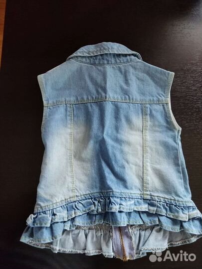 Жилетка джинсовая для девочки 2х лет