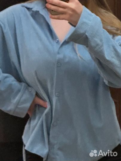 Рубашка женская голубая 44-46 (М)