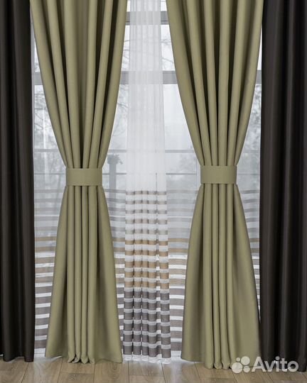 Комплект штор блэкаут Марсель Дюна