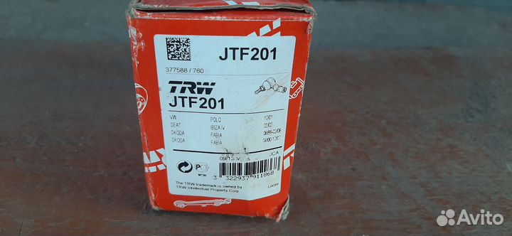 Рулевой наконечник TRW JTF 201 Polo sedan