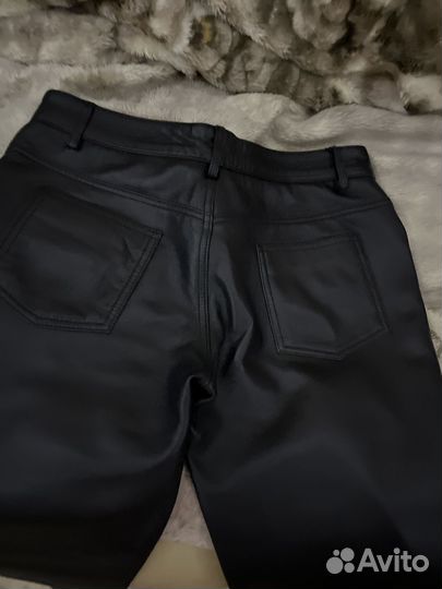 Кожаные брюки женские-48 размер