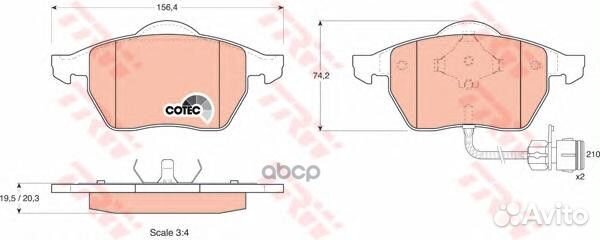 Колодки тормозные GDB1049 TRW