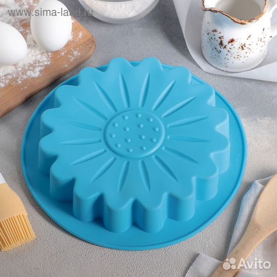 Форма для выпечки силиконовая Доляна «Гербера», d2