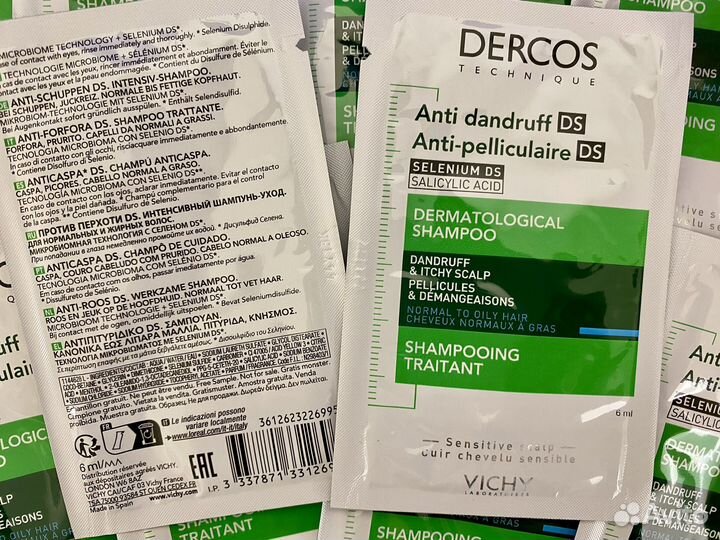 Vichy dercos шампунь для жирных волос 10 саше