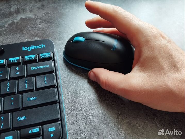 Беспроводная клавиатура и мышь logitech