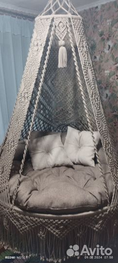 Подвесное кресло - гамак макраме
