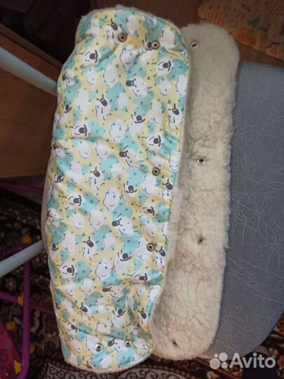 Конверт зимний с овчиной + муфта