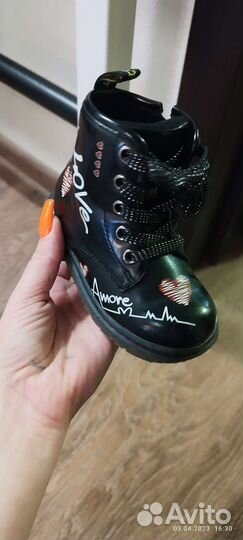 Ботинки демисезонные для девочки 22 размер