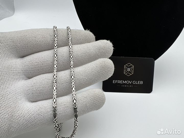 Серебряная цепь лисий хвост