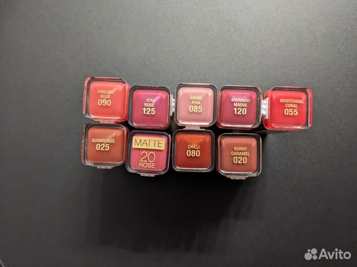 Max Factor (губная помада, тональный крем, тушь)