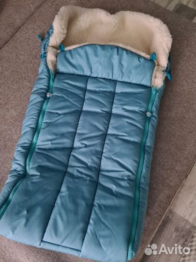 Конверт зимний на овчине в коляску