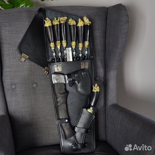 Набор шампуров в чехле «Медвежья лапа»