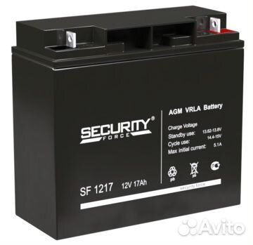 Аккумуляторная батарея 12В 17 Ач (SF 1217)