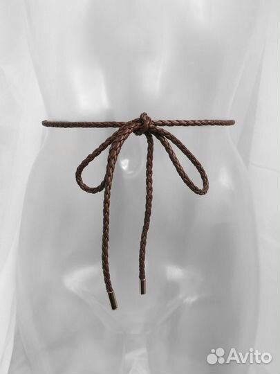 Пояс шнурок кожаный