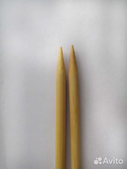 Спицы для вязания бамбуковые, 9 мм