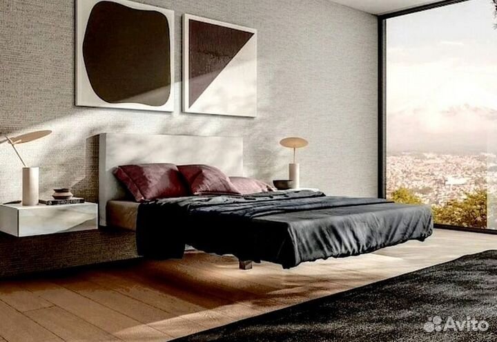 Двуспальная кровать парящая