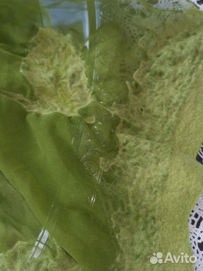 Шарфик с валиной шерстью ручная работа