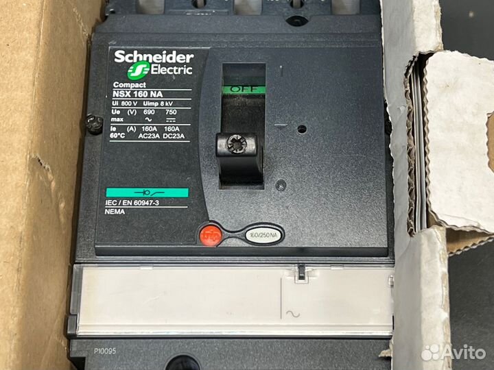 Автомат Schneider LV430629 NSX160NA новый, 3 шт