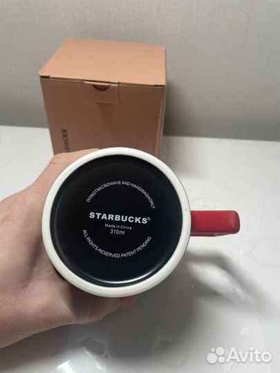 Черная кружка starbucks 310 ml