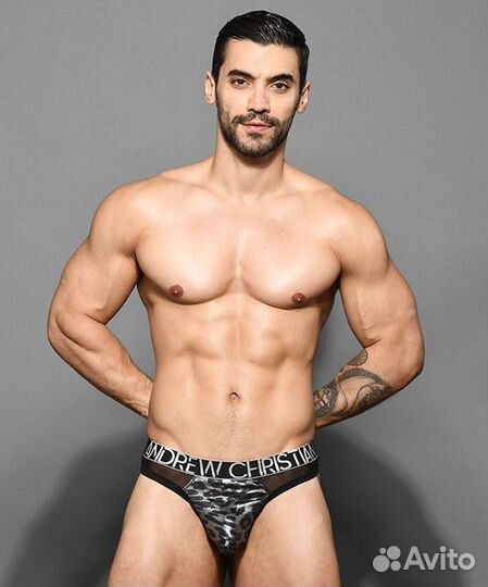 Трусы стринги Andrew Christian Metallic Leopard L