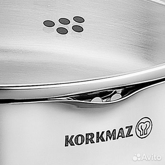 Набор кастрюль aqua из нержавейки с крышками