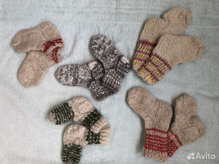 Носки вязанные теплые
