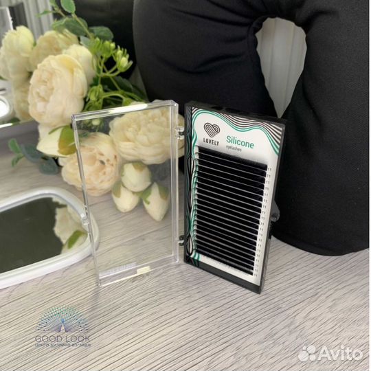 Ресницы чёрные L+/0.07/6 mm Lovely Silicone