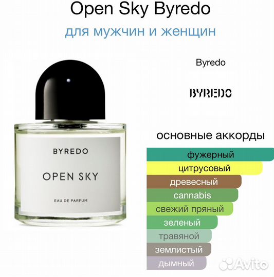 Распив 5мл Byredo Open Sky