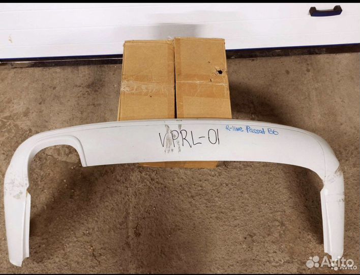 Накладка на задний бампер passat b6 r line
