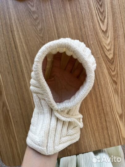 Шапка шлем из шерсти мериноса