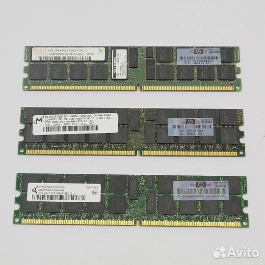 Память оперативная HP 2Gb 2Rx4 PC2-5300P CL5 ECC